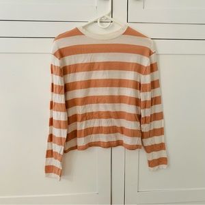 A New Day Pink Stripe Long Sleeve Top Size XS